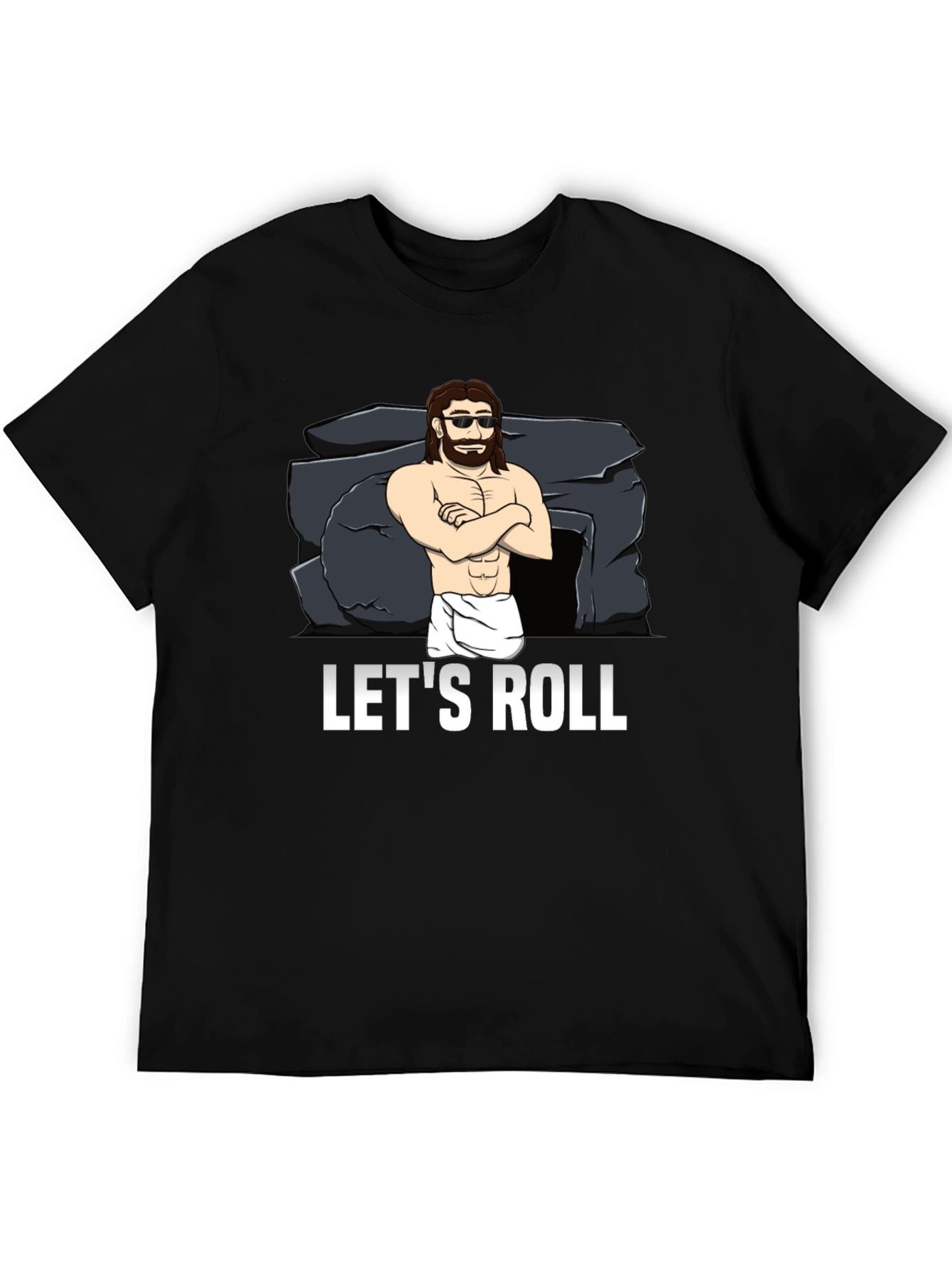 Lets Roll T-Shirt Funny Easter Jesus Graphic Tee