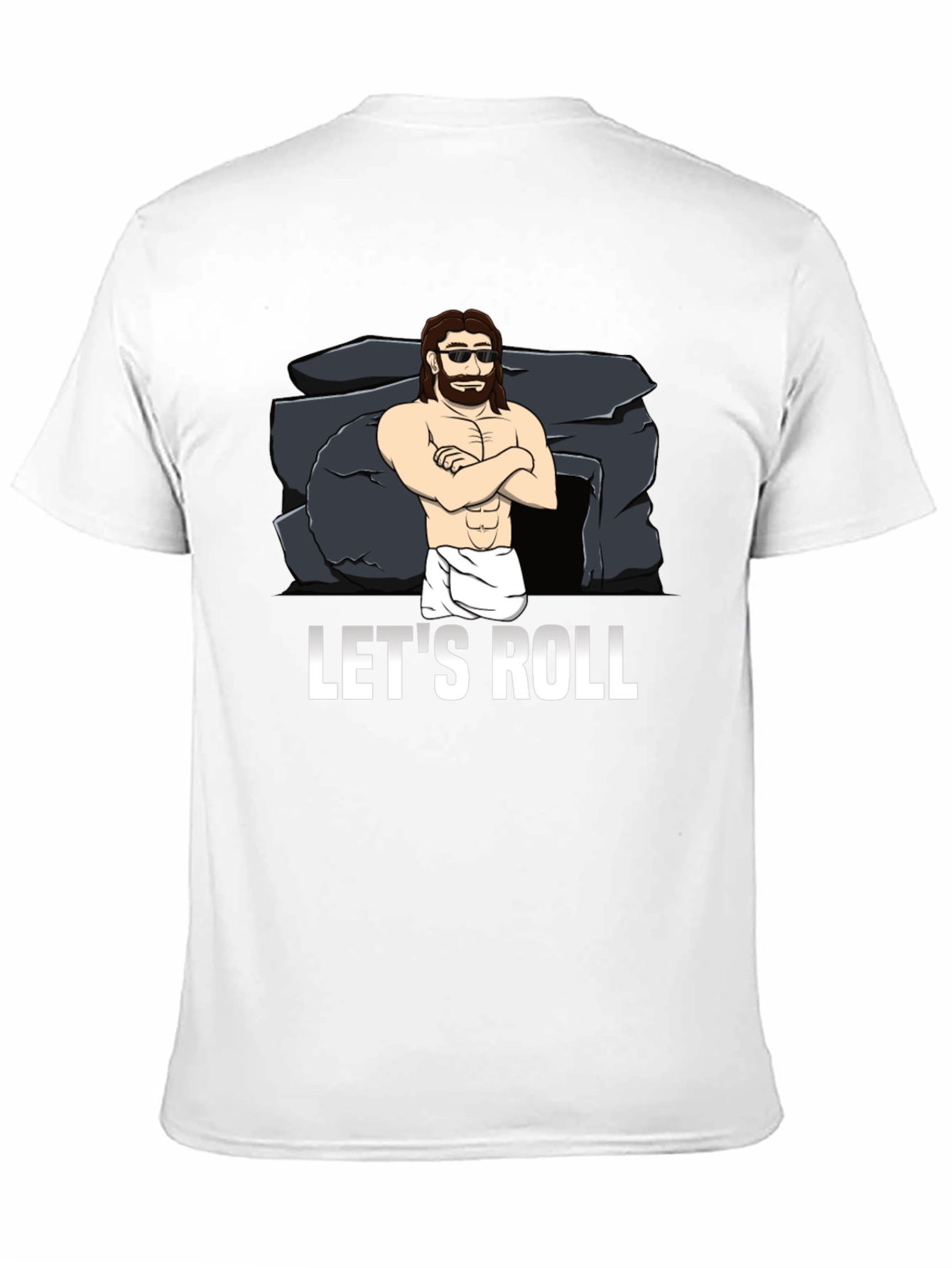 Lets Roll T-Shirt Funny Easter Jesus Graphic Tee