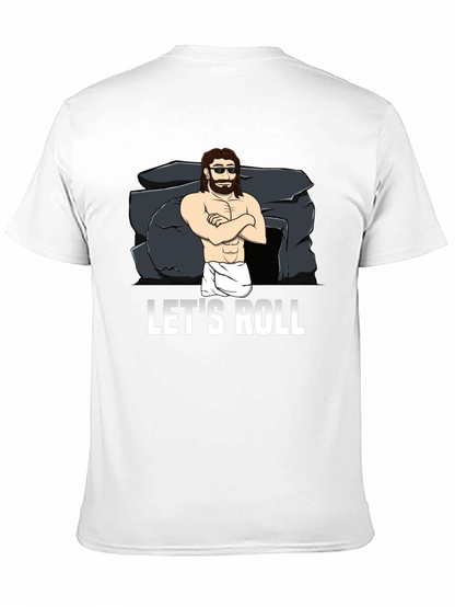 Lets Roll T-Shirt Funny Easter Jesus Graphic Tee