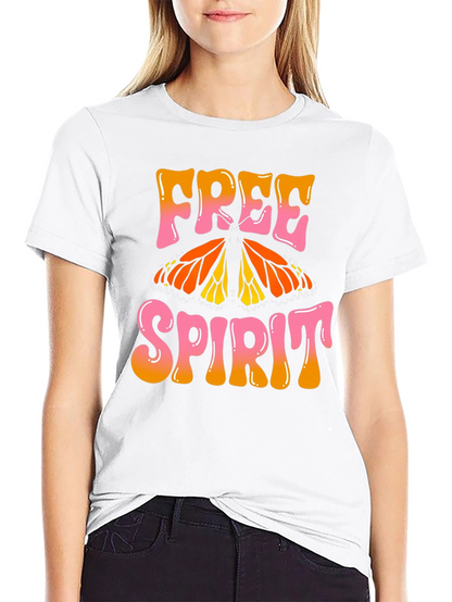 Free Spirit Butterfly Graphic T-Shirt