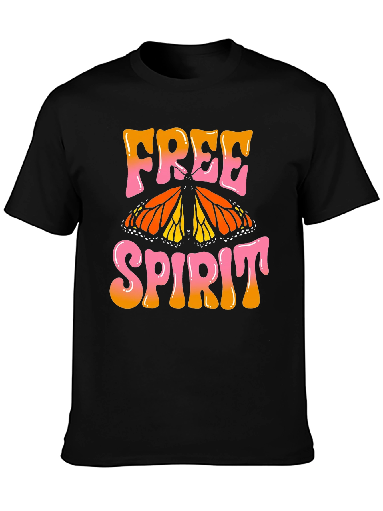 Free Spirit Butterfly Graphic T-Shirt