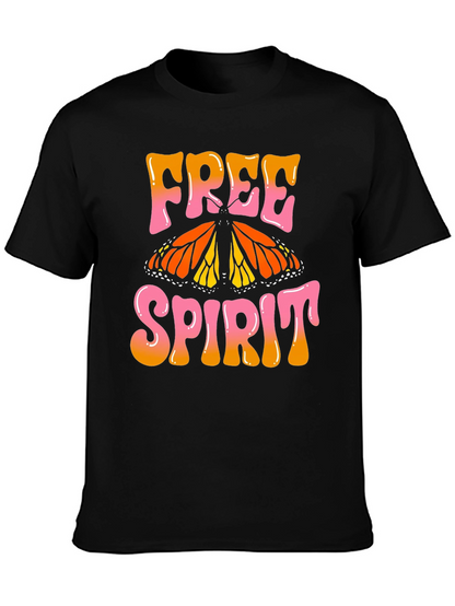 Free Spirit Butterfly Graphic T-Shirt