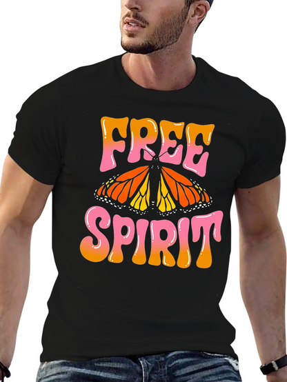 Free Spirit Butterfly Graphic T-Shirt