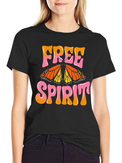 Free Spirit Butterfly Graphic T-Shirt