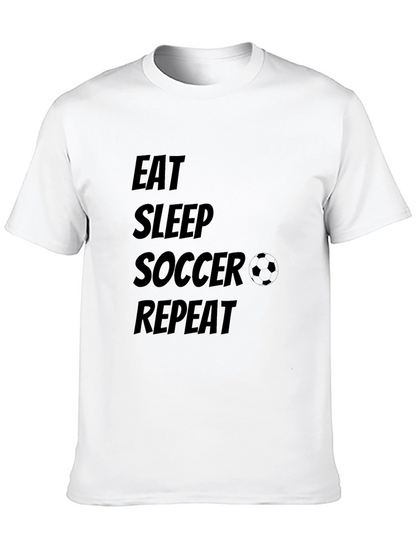 Eat Sleep Soccer Repeat Graphic Tee