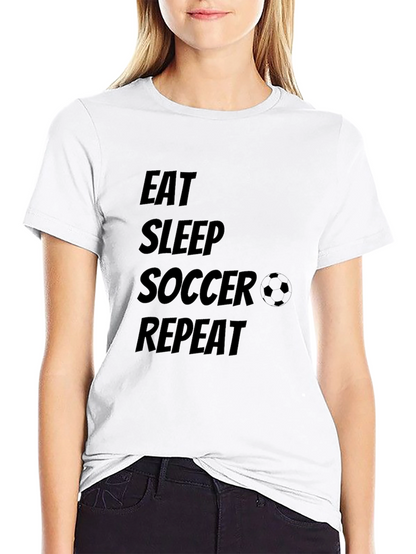 Eat Sleep Soccer Repeat Graphic Tee
