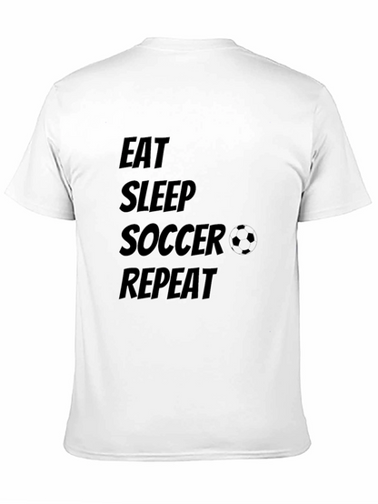 Eat Sleep Soccer Repeat Graphic Tee