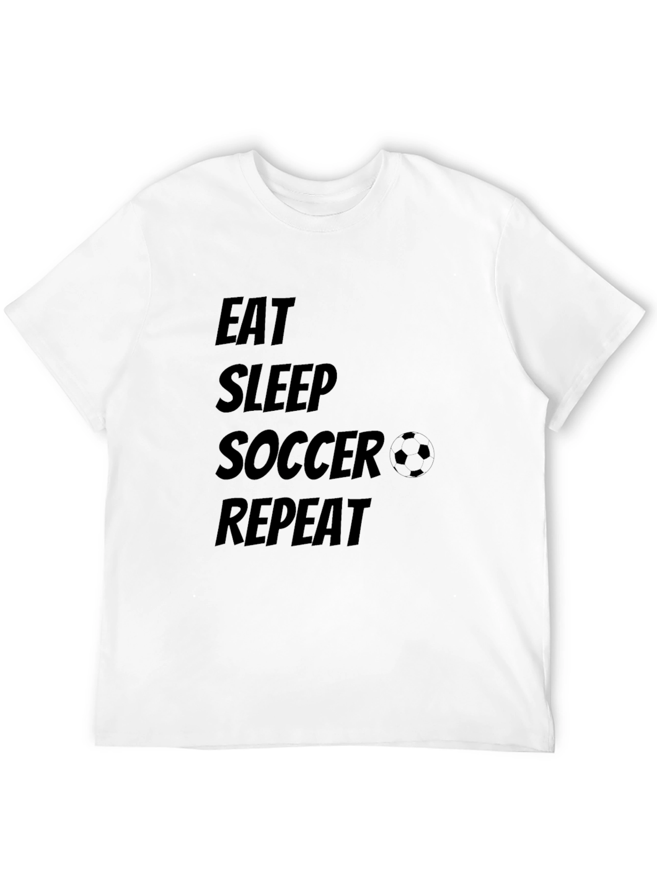 Eat Sleep Soccer Repeat Graphic Tee