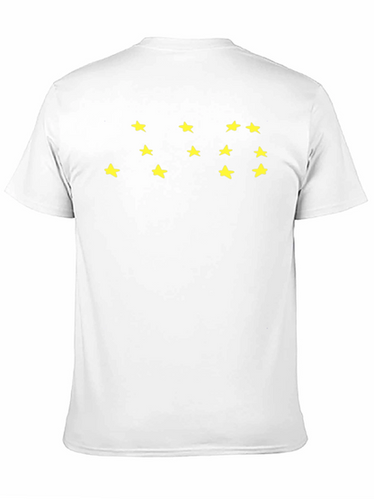 Starry Black Tee - Casual Graphic T-Shirt