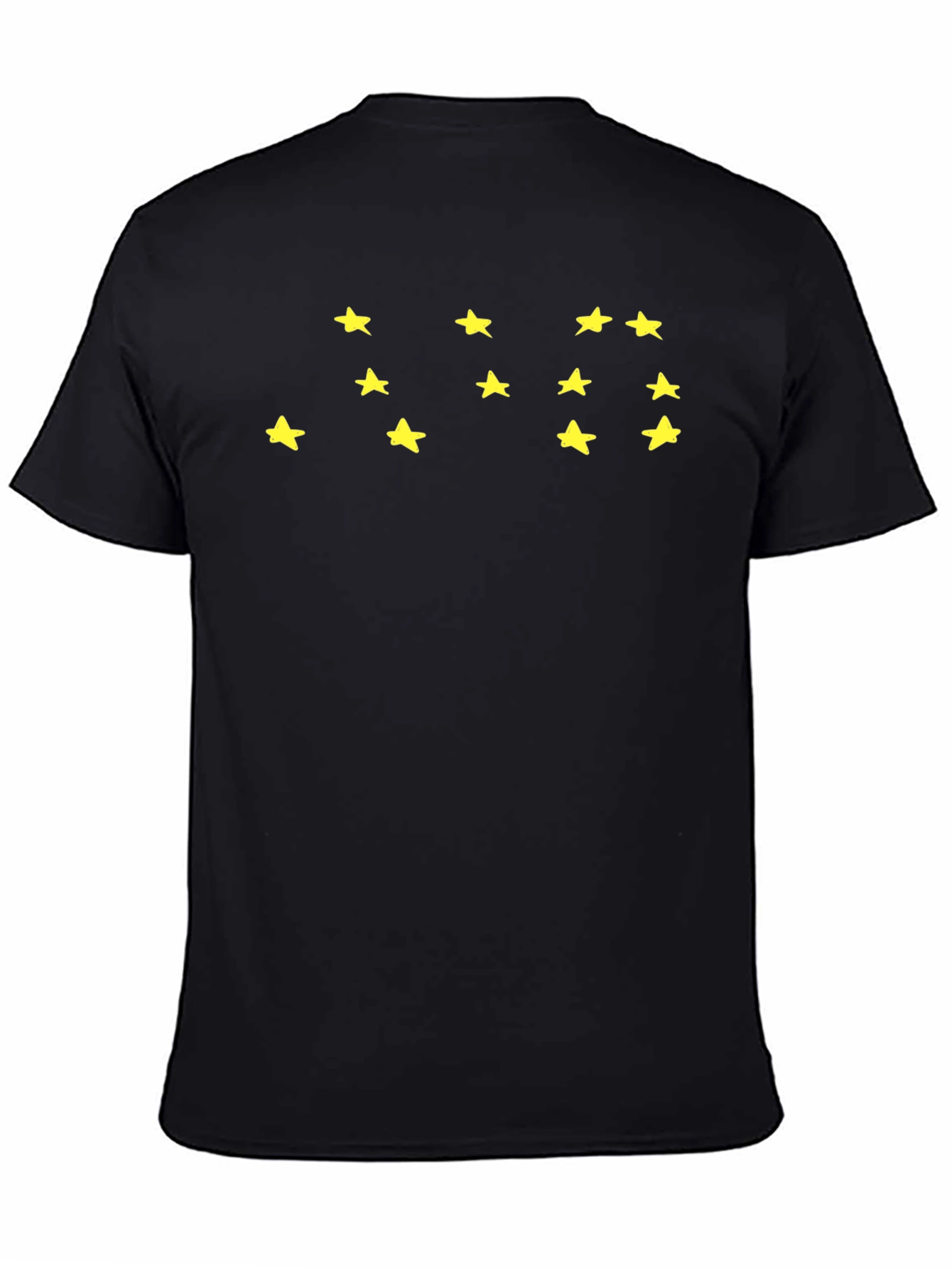Starry Black Tee - Casual Graphic T-Shirt