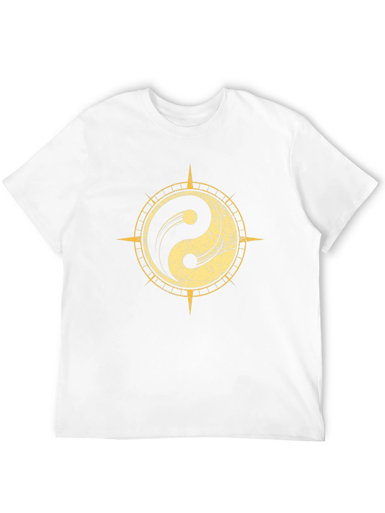 Yin Yang Compass Graphic Tee - Black