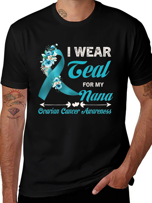 Teal Nana Ovarian Cancer Awareness T-Shirt