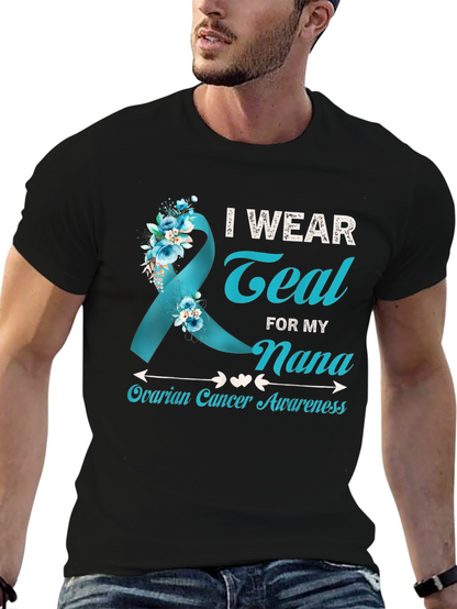 Teal Nana Ovarian Cancer Awareness T-Shirt