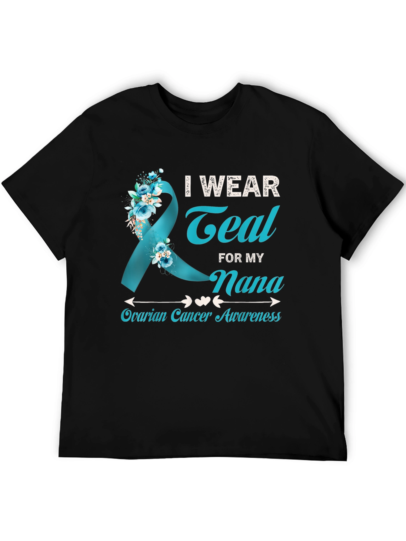 Teal Nana Ovarian Cancer Awareness T-Shirt