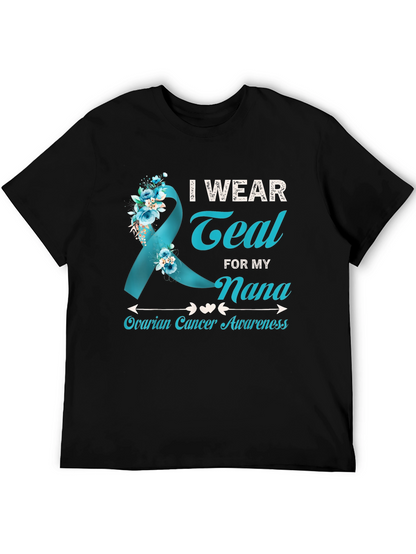 Teal Nana Ovarian Cancer Awareness T-Shirt