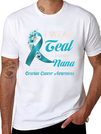 Teal Nana Ovarian Cancer Awareness T-Shirt