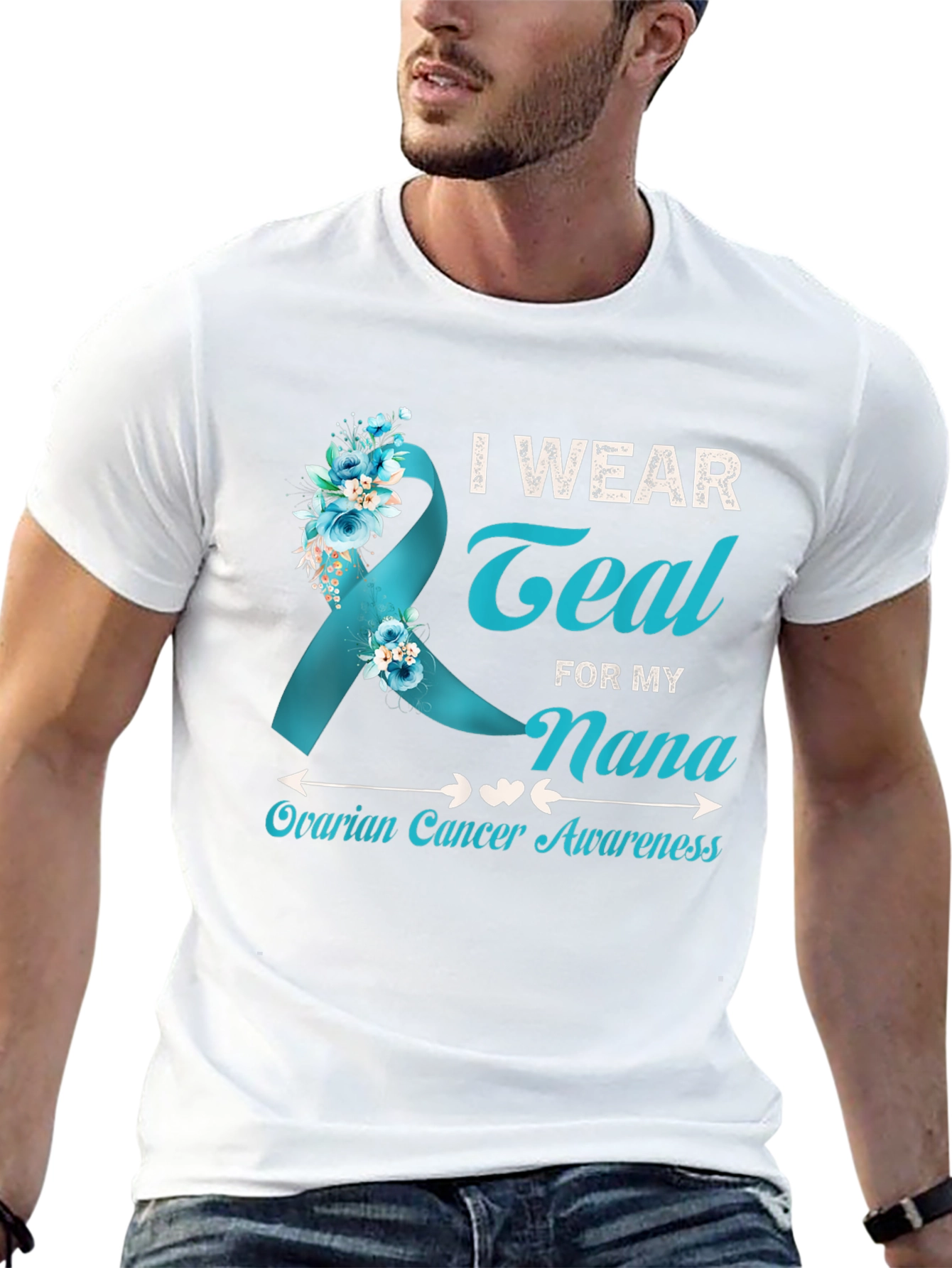 Teal Nana Ovarian Cancer Awareness T-Shirt