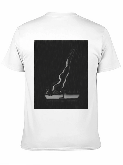 Yoga Pose Graphic Tee - Mens Black T-Shirt