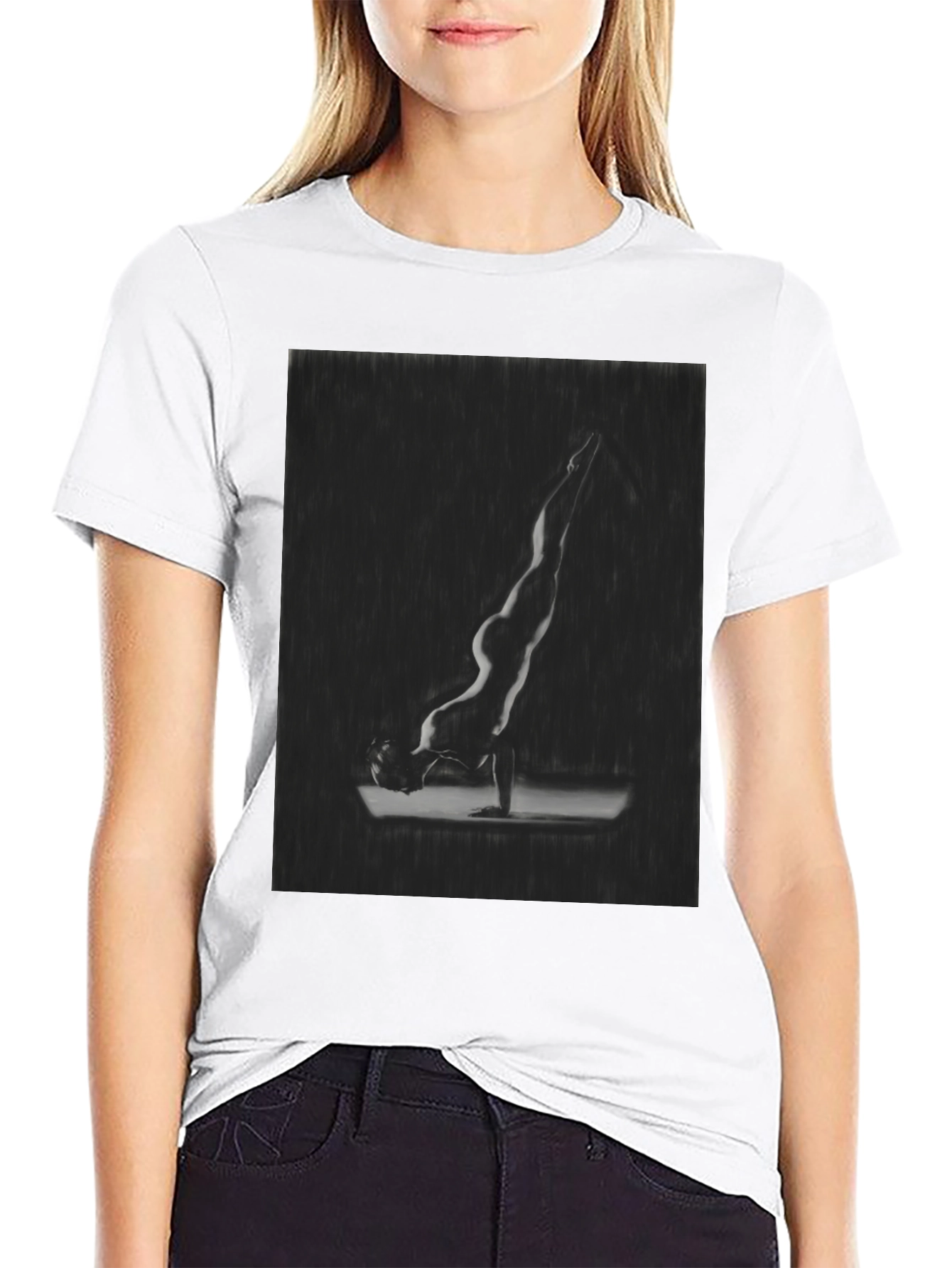 Yoga Pose Graphic Tee - Mens Black T-Shirt