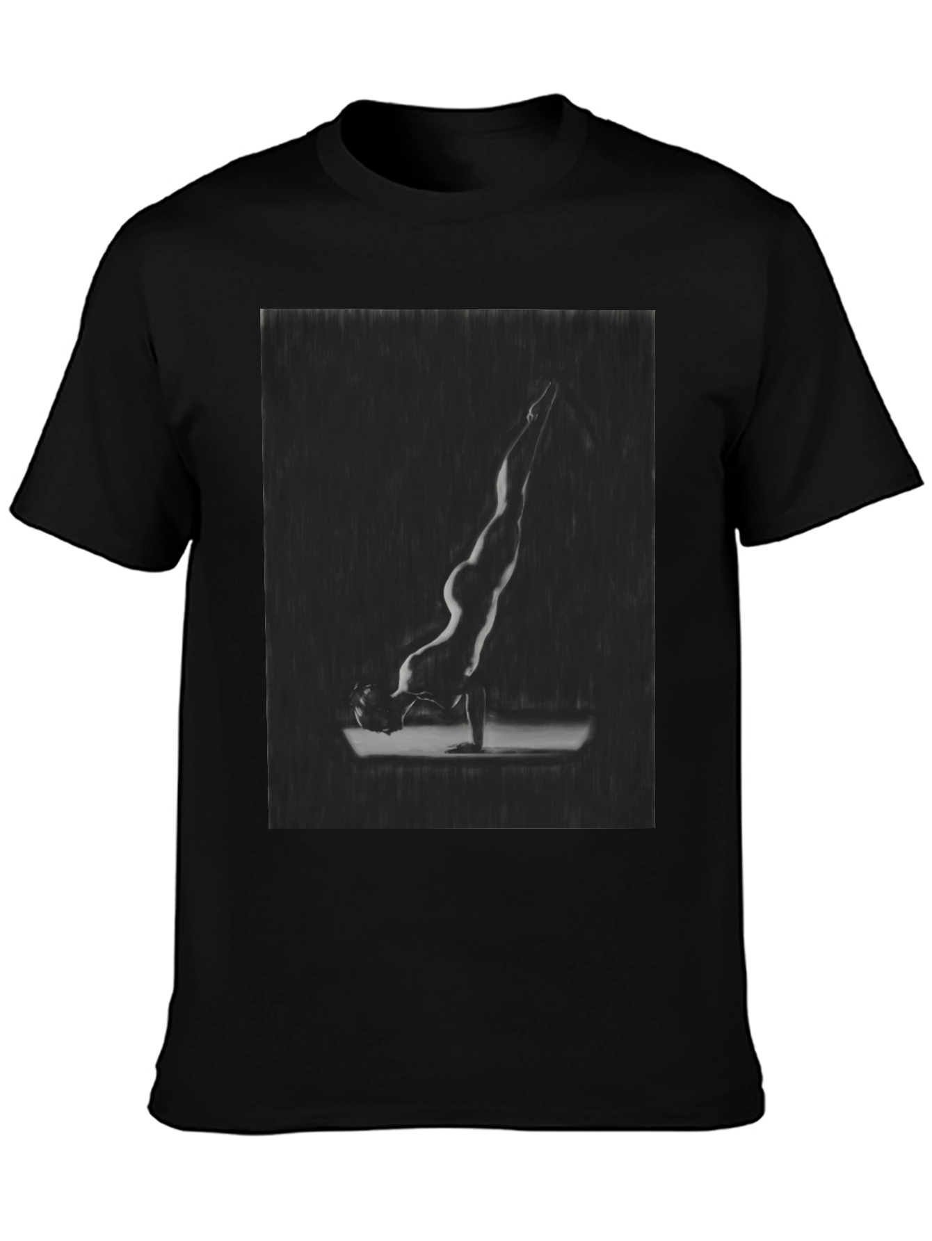 Yoga Pose Graphic Tee - Mens Black T-Shirt