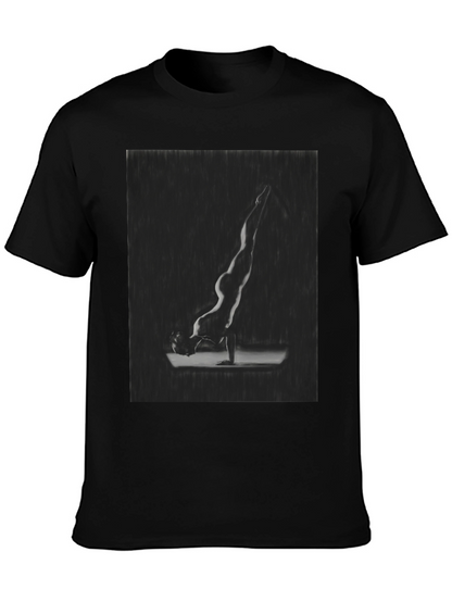 Yoga Pose Graphic Tee - Mens Black T-Shirt