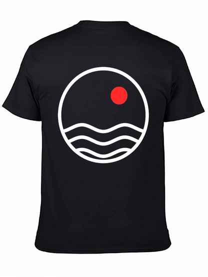 Minimalist Sunset Waves Graphic Tee