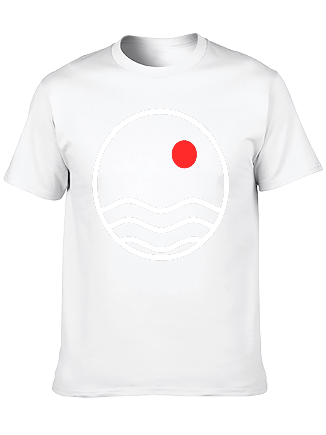 Minimalist Sunset Waves Graphic Tee