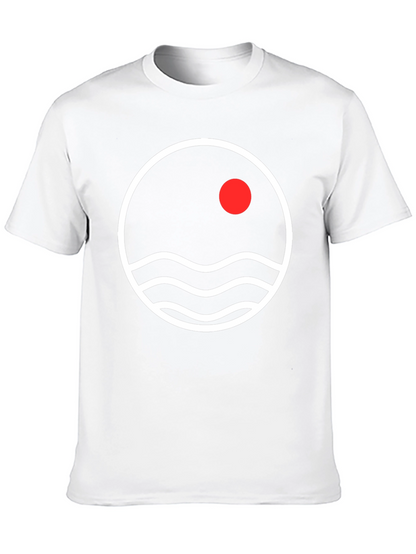 Minimalist Sunset Waves Graphic Tee