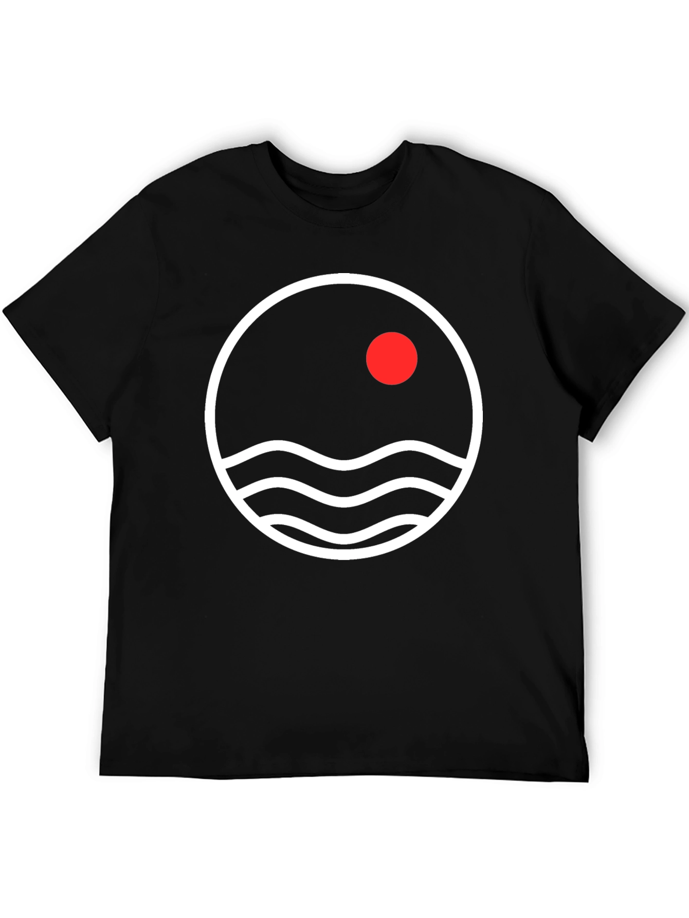 Minimalist Sunset Waves Graphic Tee