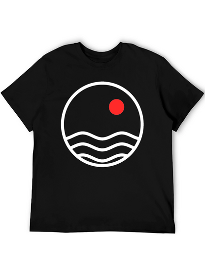 Minimalist Sunset Waves Graphic Tee