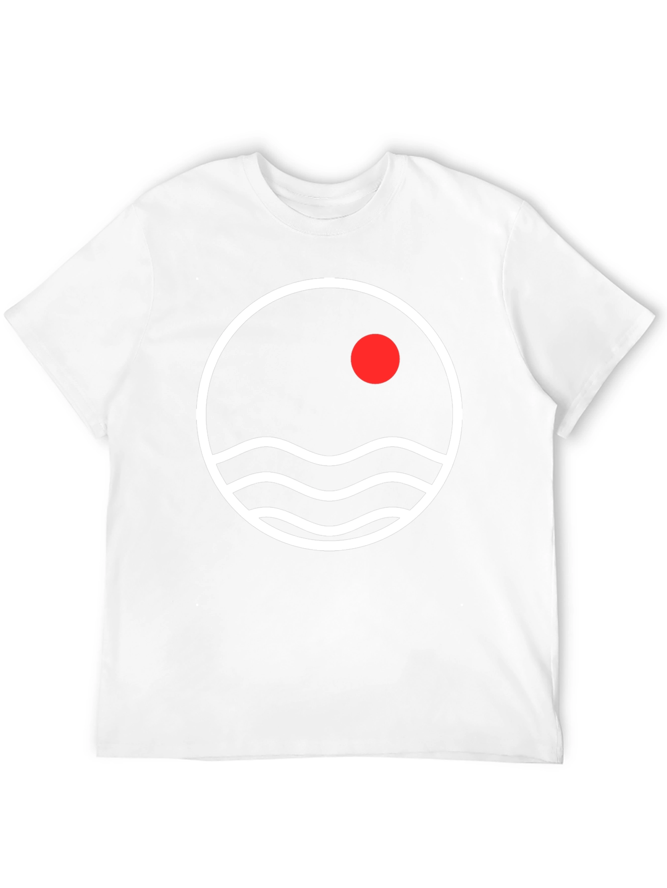 Minimalist Sunset Waves Graphic Tee