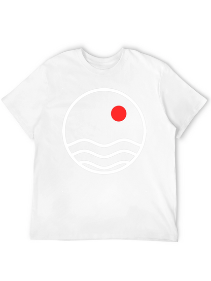 Minimalist Sunset Waves Graphic Tee
