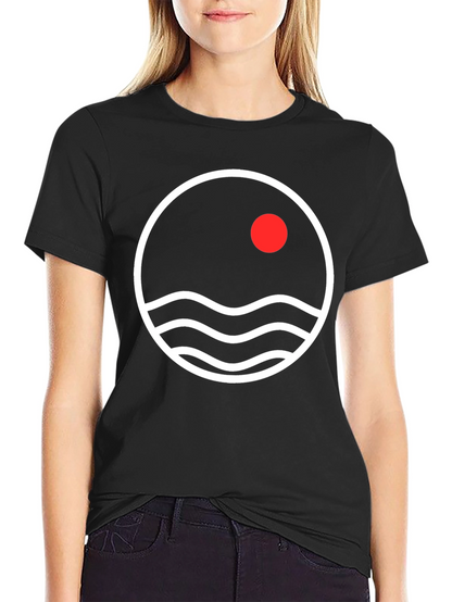 Minimalist Sunset Waves Graphic Tee