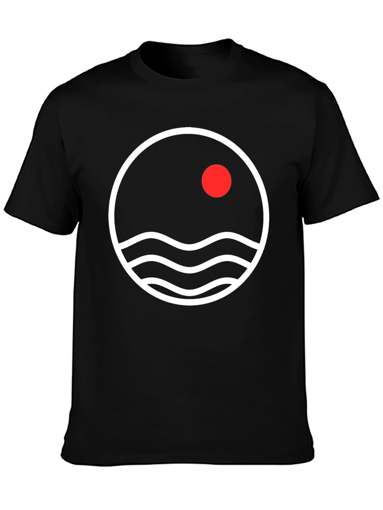 Minimalist Sunset Waves Graphic Tee