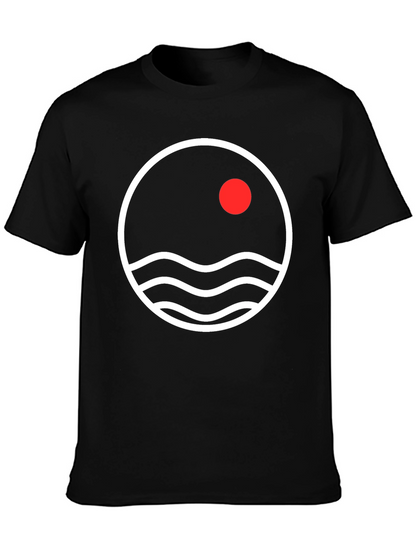 Minimalist Sunset Waves Graphic Tee