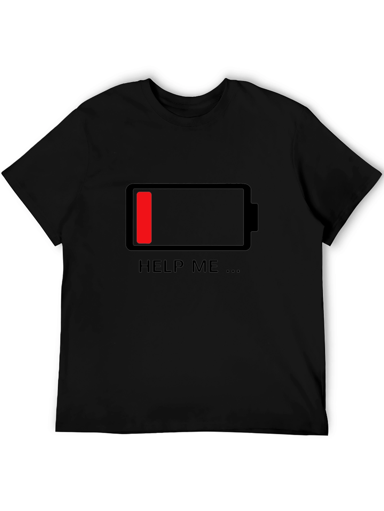 Low Battery Graphic T-Shirt - Help Me