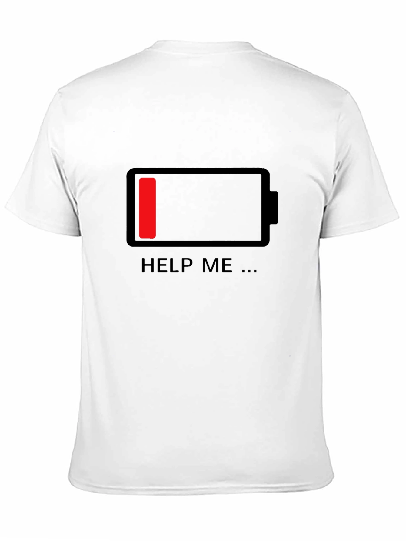 Low Battery Graphic T-Shirt - Help Me