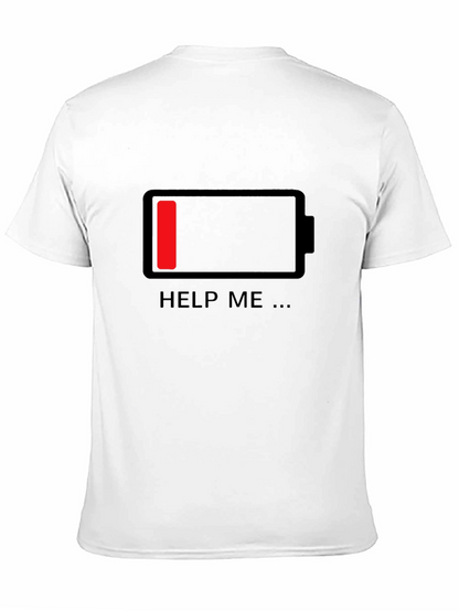 Low Battery Graphic T-Shirt - Help Me