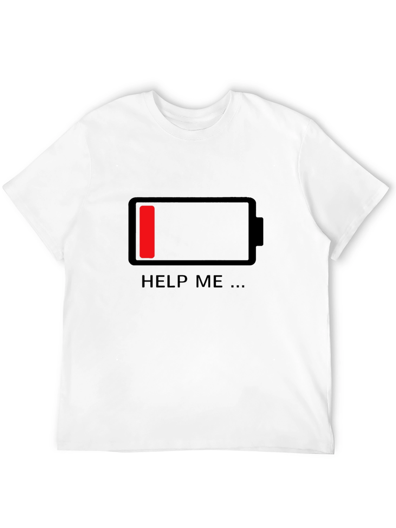 Low Battery Graphic T-Shirt - Help Me