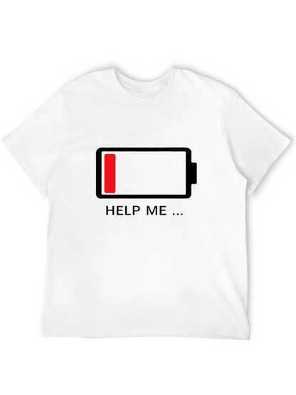 Low Battery Graphic T-Shirt - Help Me