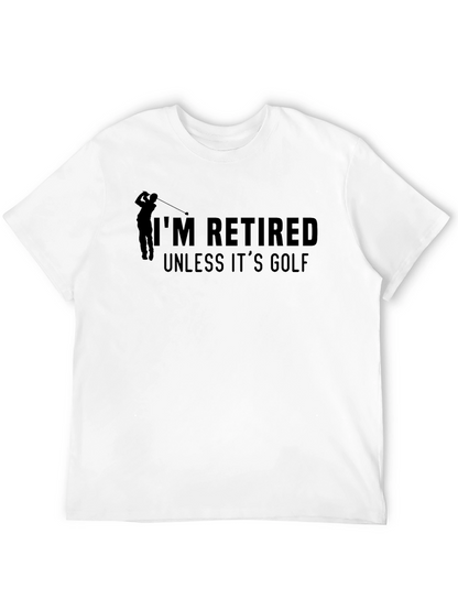 Retired Unless Golf Black Graphic Tee