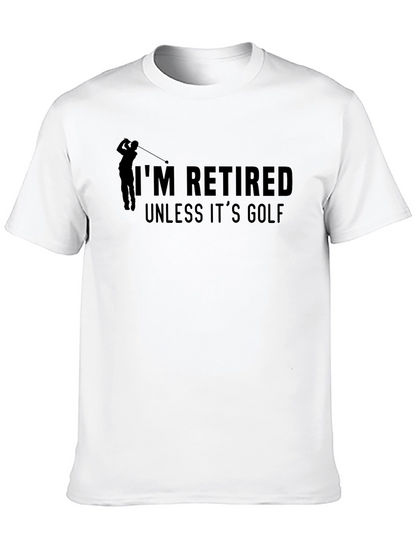 Retired Unless Golf Black Graphic Tee