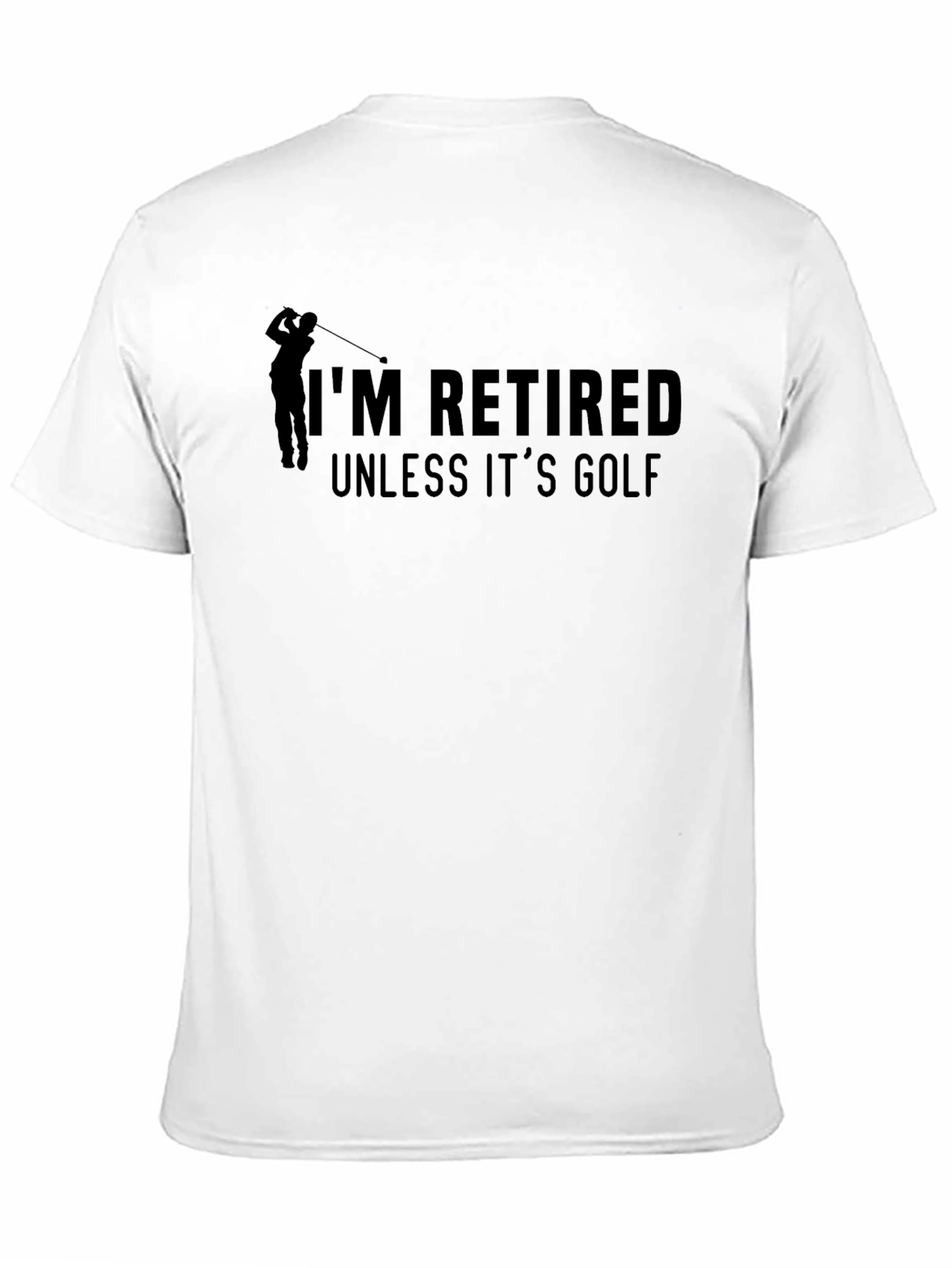 Retired Unless Golf Black Graphic Tee