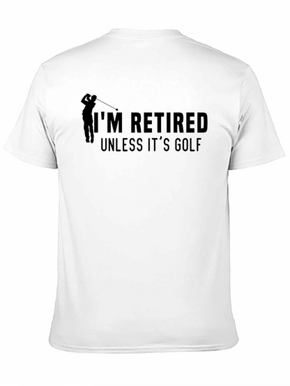 Retired Unless Golf Black Graphic Tee