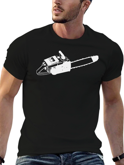 Chainsaw Graphic Tee - Mens Black T-Shirt