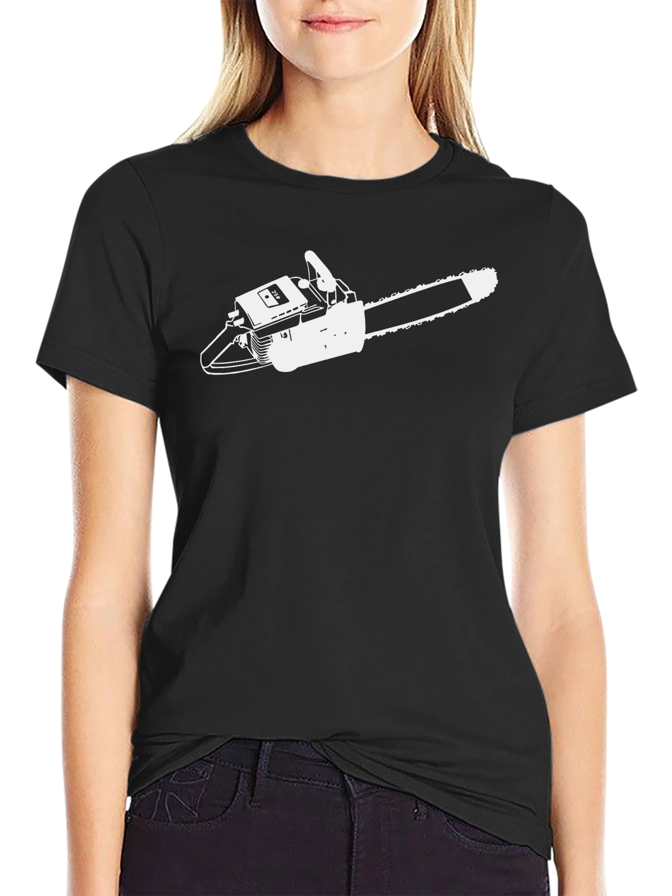 Chainsaw Graphic Tee - Mens Black T-Shirt