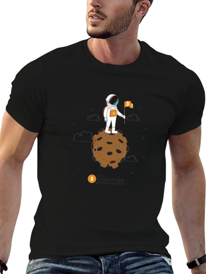 Bitcoin Astronaut T-Shirt - Crypto Moon Landing