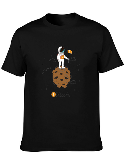 Bitcoin Astronaut T-Shirt - Crypto Moon Landing