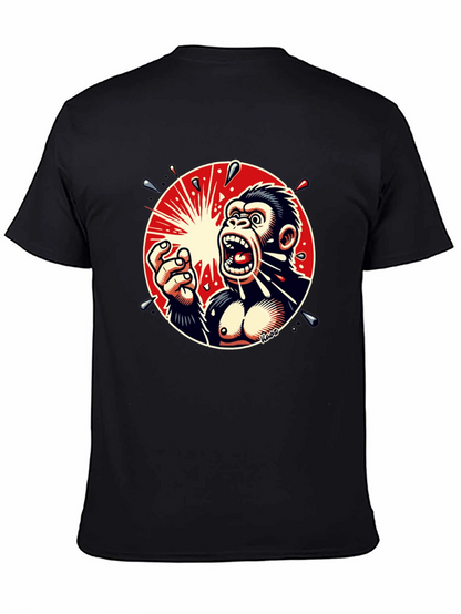Screaming Gorilla Graphic Tee - Bold Black T-Shirt