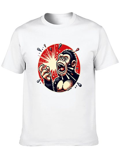 Screaming Gorilla Graphic Tee - Bold Black T-Shirt